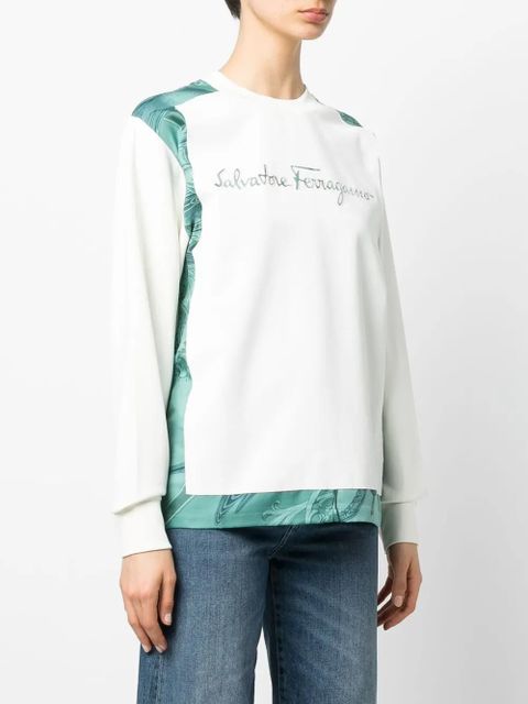 Ferragamo embroidered logo sweatshirt - White - zdjęcie produktu nr 2