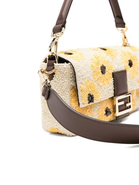 FENDI medium Baguette floral tote bag - Neutrals