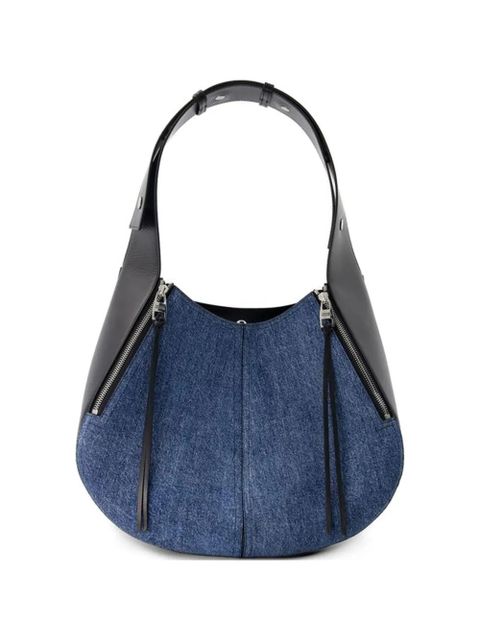 Alexander McQueen zip skull shoulder bag - Blue - zdjęcie produktu nr 1