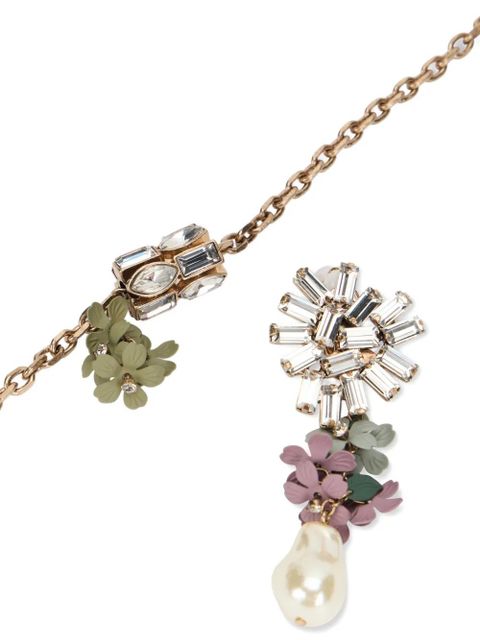 Weekend Max Mara floral stone necklace and earrings set - Gold