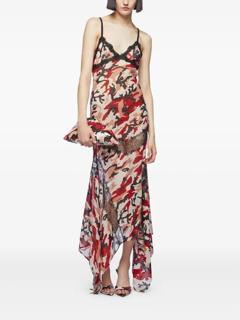 The Attico camouflage lace-insert dress - Neutrals - zdjęcie produktu nr 2