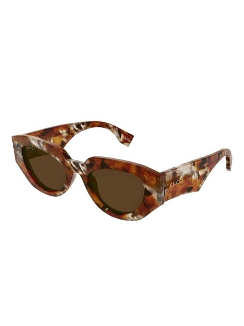 Gucci Eyewear havana round sunglasses - Brown