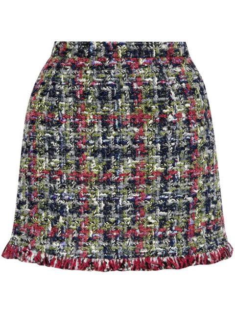 ETRO tweed-bouclé check mini skirt - Black - zdjęcie produktu nr 1