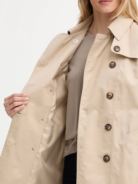 Answear.LAB trencz bawełniany damski kolor beżowy przejściowy