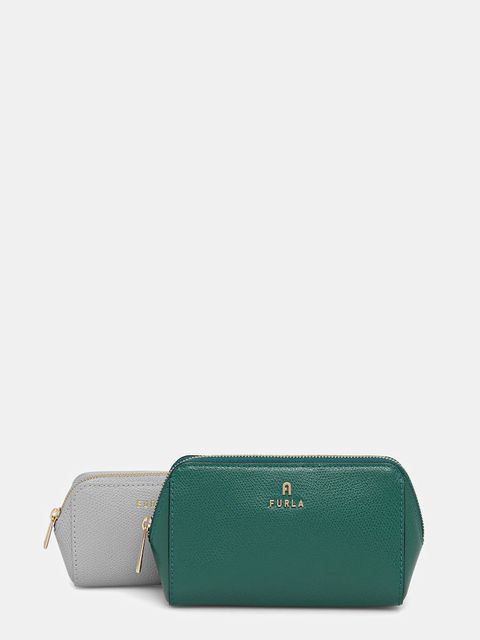 Furla kosmetyczka skórzana 2-pack kolor zielony WE00453.ARE000.4348S - zdjęcie produktu nr 1