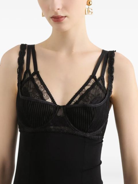 Dolce & Gabbana DNA organza godet dress - Black