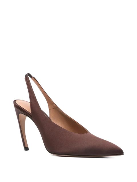 The Attico Viper pointed slingback pumps - Brown - zdjęcie produktu nr 2