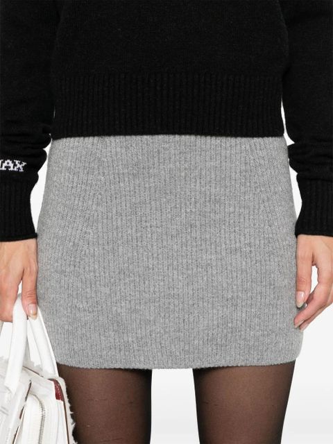 Sportmax ribbed-knit mini skirt - Grey