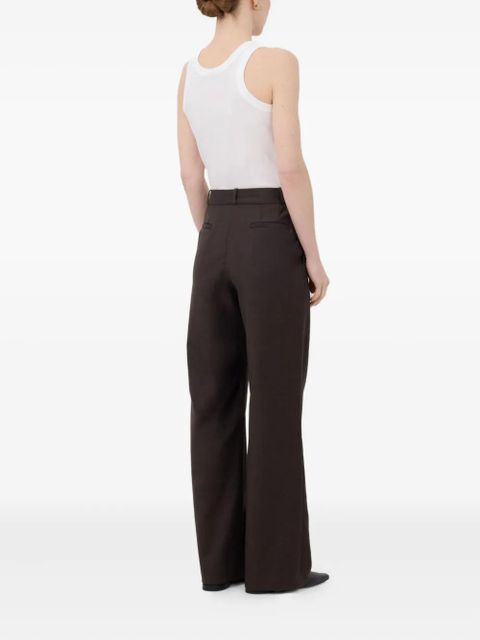 LouLou de Saison pleated straight-leg trousers - Black