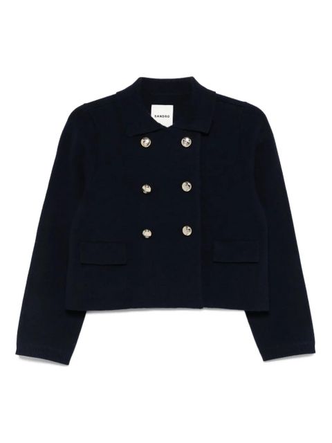 SANDRO double-breasted cardigan - Blue - zdjęcie produktu nr 1