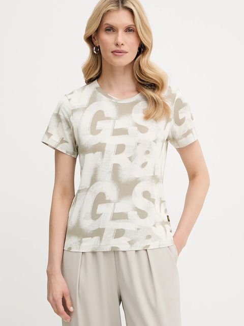 G-Star Raw t-shirt bawełniany damski kolor zielony D26066-C565 - zdjęcie produktu nr 1