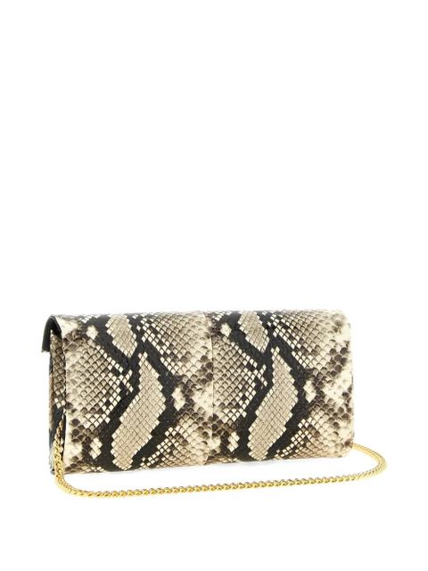 Giuseppe Zanotti Flutie python-effect clutch bag - Neutrals - zdjęcie produktu nr 2