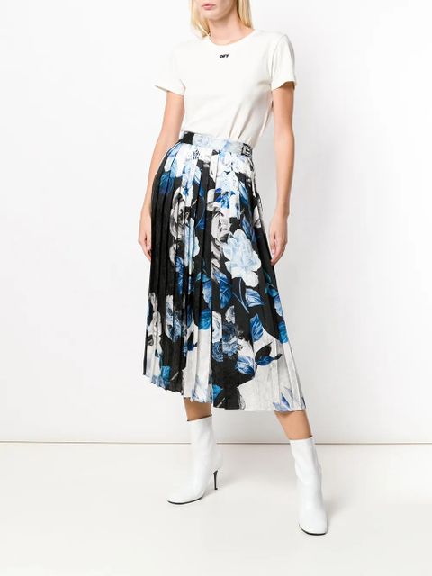 Off-White printed pleated skirt - Black - zdjęcie produktu nr 2