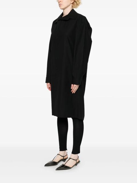 Balenciaga kick-collar shirt dress - Black