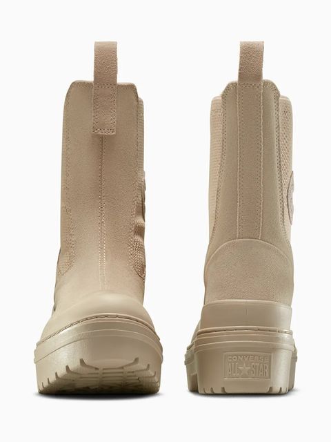 Converse sztyblety zamszowe Chuck Taylor All Star Lugged Heel Nu damskie kolor beżowy na platformie A14544C