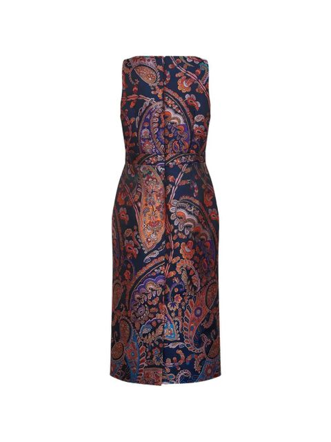 ETRO square-neck paisley-pattern dress - Blue - zdjęcie produktu nr 2