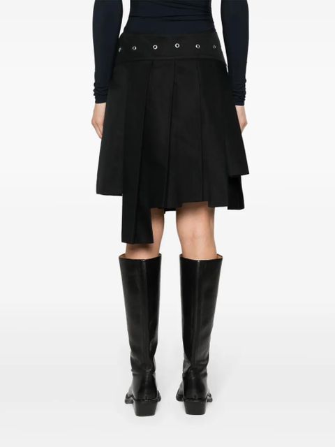 Off-White wraparound pleated mini skirt - Black