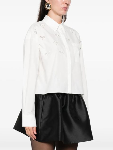 Maje bow-buttoned shirt - White
