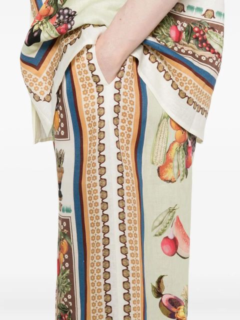 ALEMAIS graphic-print drawstring trousers - Neutrals