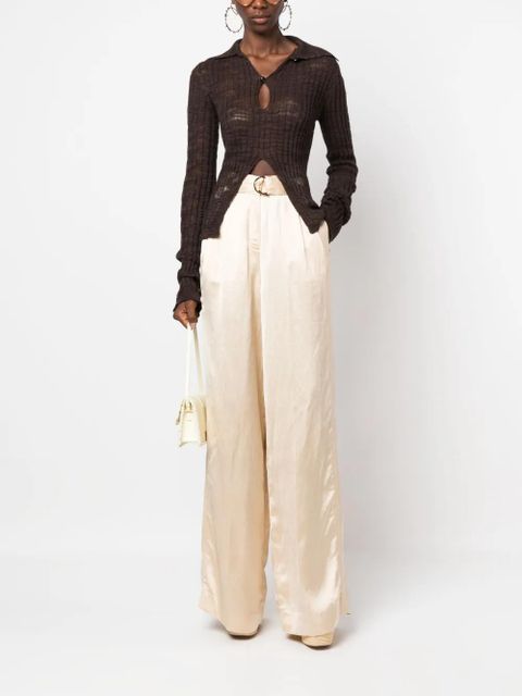 ZIMMERMANN Wonderland satin trousers - Neutrals - zdjęcie produktu nr 2
