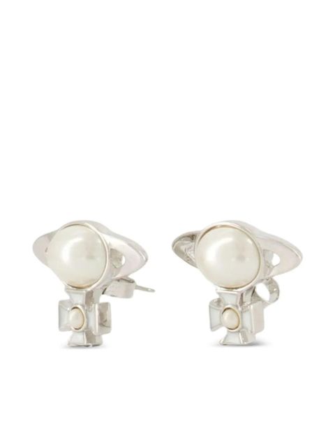 Vivienne Westwood Orb pearl earrings - Silver - zdjęcie produktu nr 2