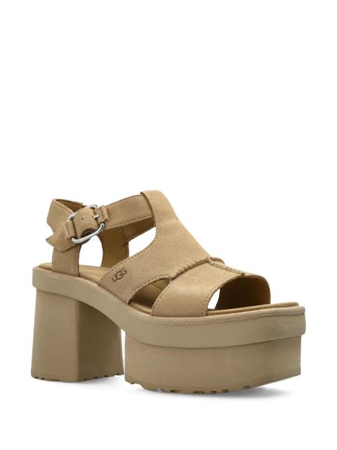 UGG 100mm T-Strap platform sandals - Brown