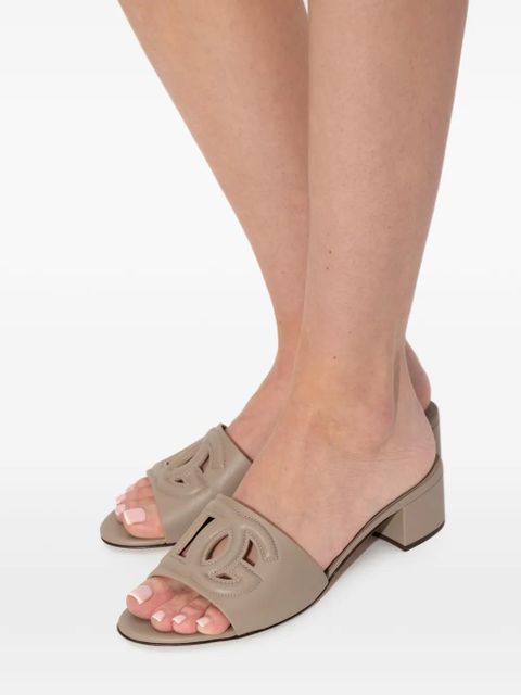 Dolce & Gabbana cutout block-heel sandals - Green