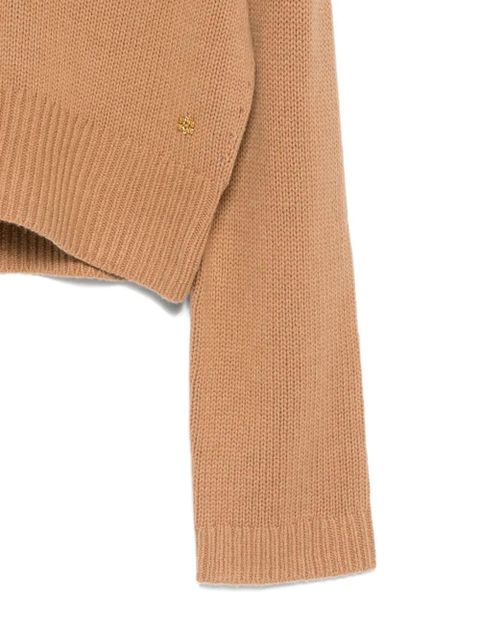 GANNI V-neck logo-detail knitwear - Brown - zdjęcie produktu nr 2