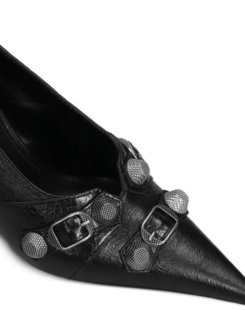 Balenciaga Cagole 90mm cracked pumps - Black - zdjęcie produktu nr 1