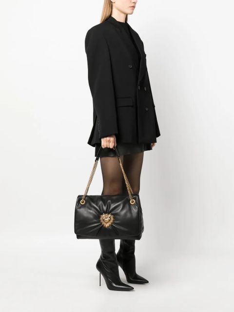 Dolce & Gabbana medium Devotion Soft leather shoulder bag - Black