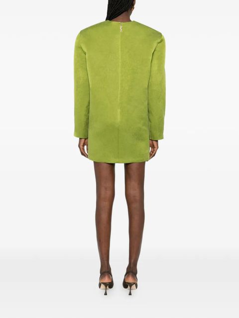 Saint Laurent shoulder-padded mini dress - Green