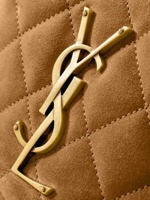 Saint Laurent Icarino suede shoulder bag - Brown