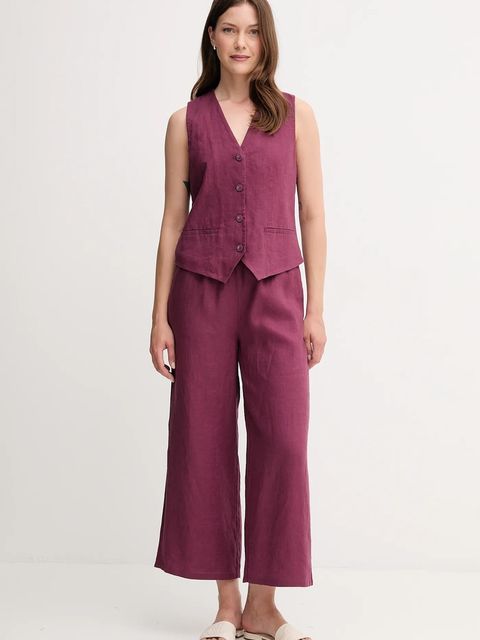 United Colors of Benetton kamizelka lniana - zdjęcie produktu nr 1