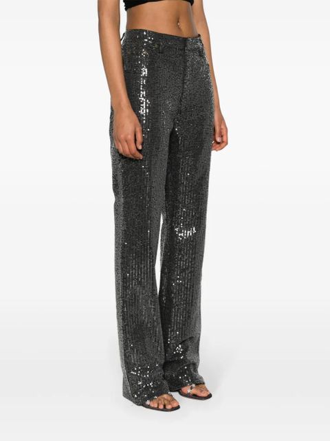 ROTATE BIRGER CHRISTENSEN high-waisted sequin-embellished jeans - Black - zdjęcie produktu nr 2