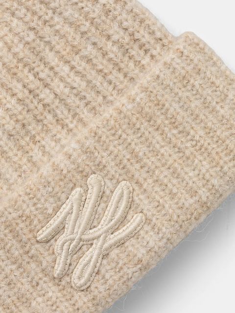 Karl Lagerfeld czapka kolor beżowy z grubej dzianiny A1W33103 - zdjęcie produktu nr 2