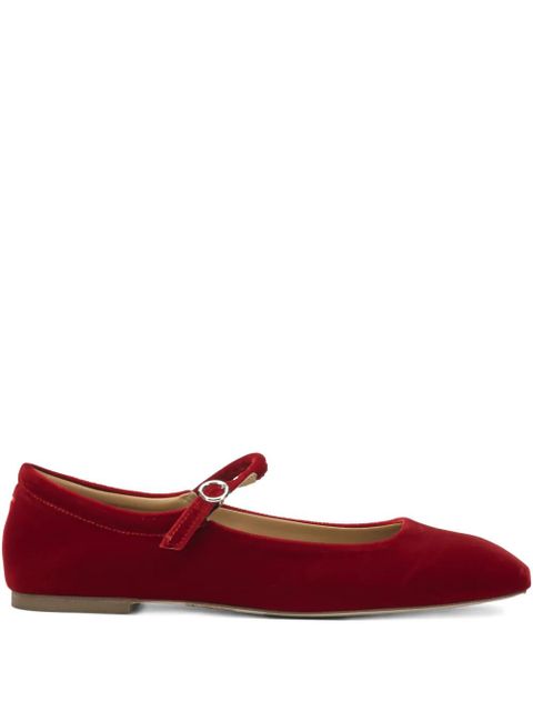 Aeyde Uma velvet ballet flats - Red - zdjęcie produktu nr 1