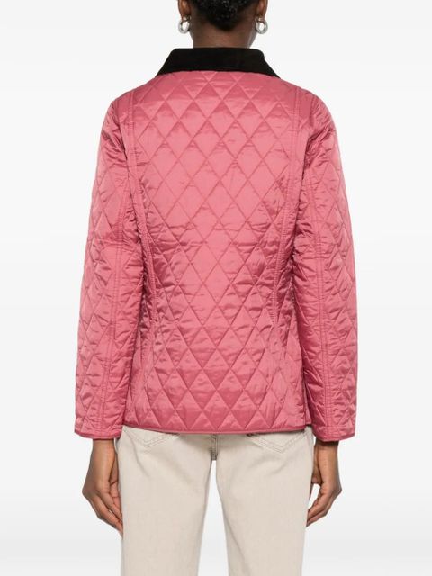 Barbour quilted corduroy-collar jacket - Pink