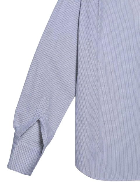 MM6 Maison Margiela pinstripe v-neck shirt - Blue