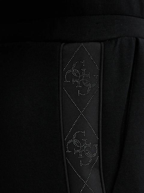 Guess spodnie dresowe NEW VICTOIRE damskie kolor czarny z aplikacją W5YB11 KBYE2