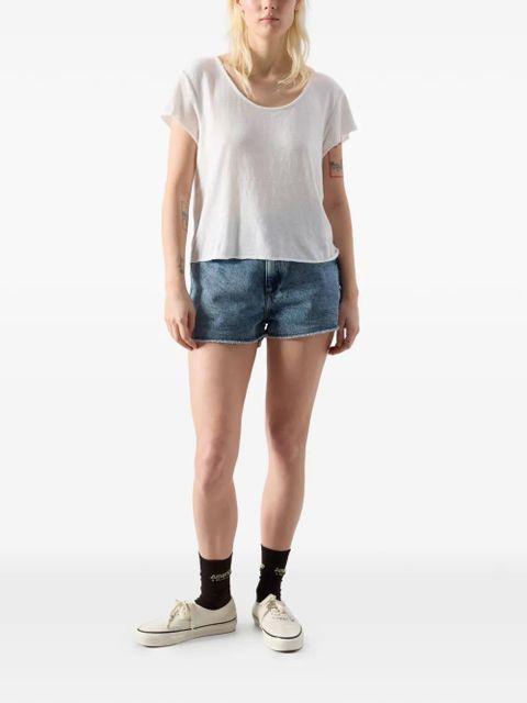 American Vintage Dualy round-neck short-sleeve linen T-shirt - White - zdjęcie produktu nr 2