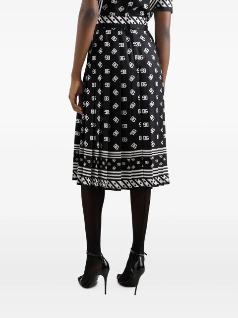 Dolce & Gabbana DNA monogram midi skirt - Black