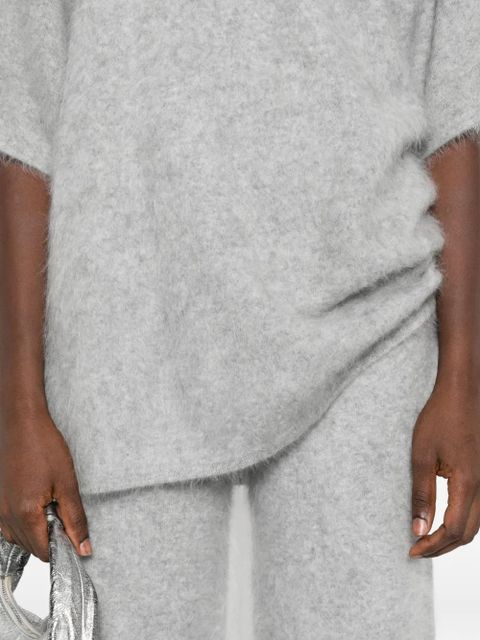 Nanushka short-sleeve cashmere knitted T-shirt - Grey