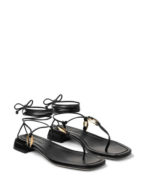 Jimmy Choo Onyxia leather sandals - Black