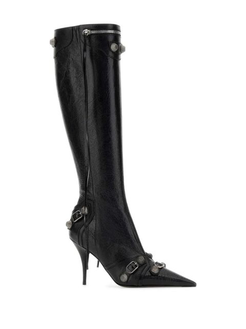 Balenciaga 90mm Cagole leather boots - Black - zdjęcie produktu nr 2