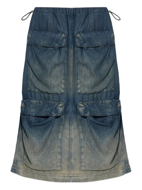 Diesel multi-pocket denim midi skirt - Blue - zdjęcie produktu nr 1