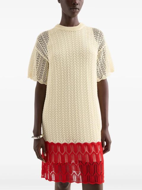 Jil Sander pointelle-detail knitted dress - Neutrals