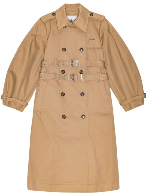 GANNI belted trench coat - Brown - zdjęcie produktu nr 1