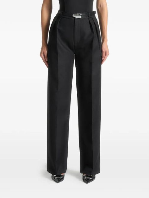 Manière De Voir Julie twin-pleated tailored trousers - Black