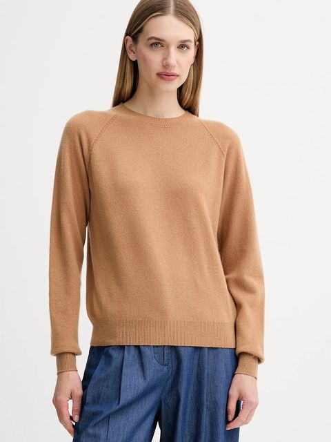 Fracomina sweter wełniany damski kolor beżowy lekki FR25WT7012K47301 - zdjęcie produktu nr 1