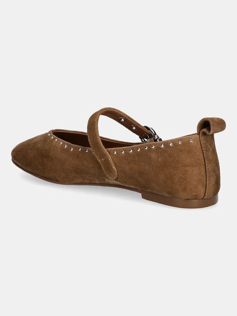 Answear.LAB baleriny zamszowe kolor brązowy - zdjęcie produktu nr 2